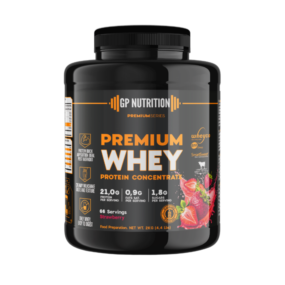 Premium Whey GP Nutrition, proteína de suero 2 kg – imagen 2