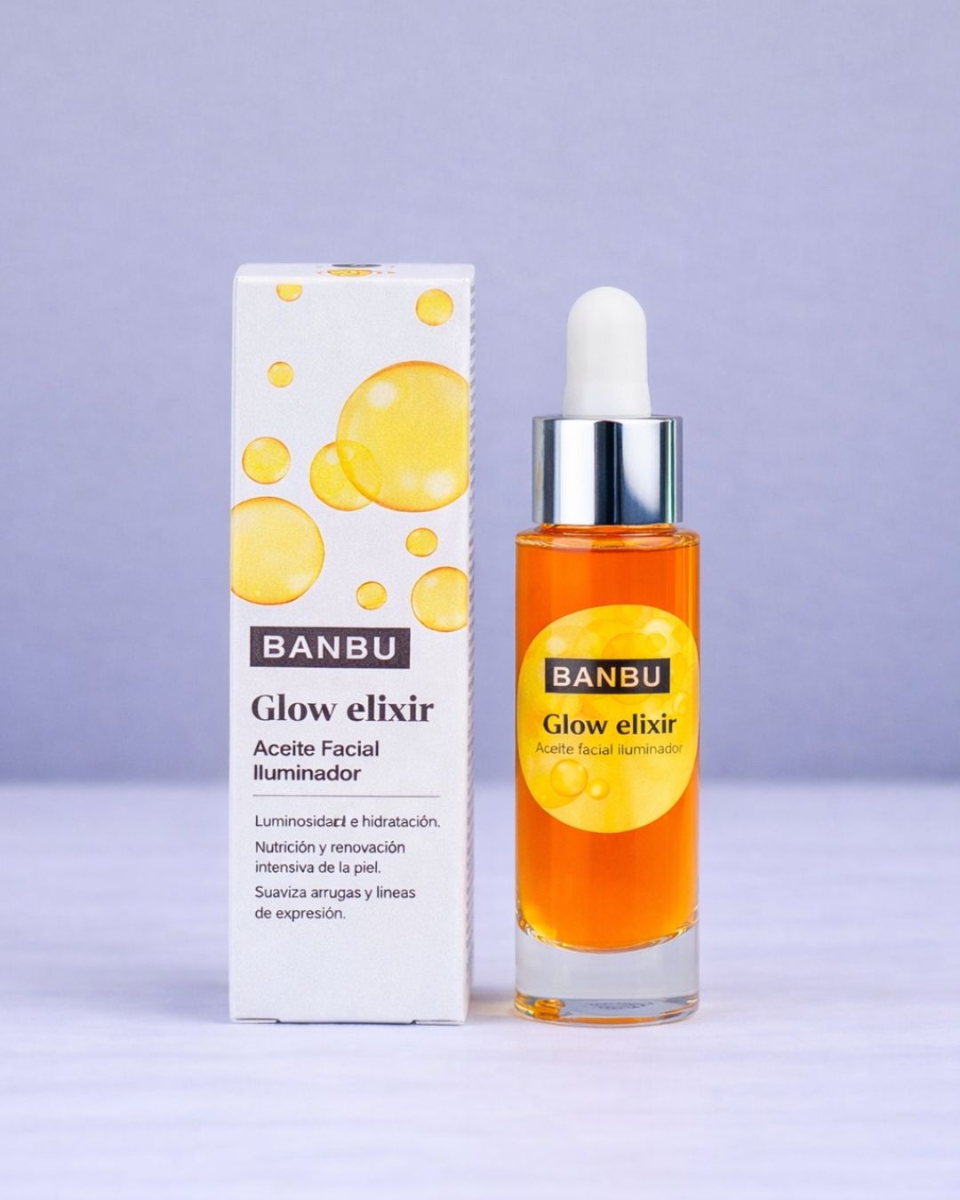 Sérum aceite facial ECO iluminador Glow Elixir BANBU