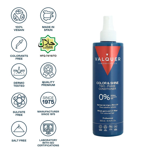 Acondicionador bifásico potenciador color y brillo para cabellos teñidos - 300 ml - Montber Professional Brand
