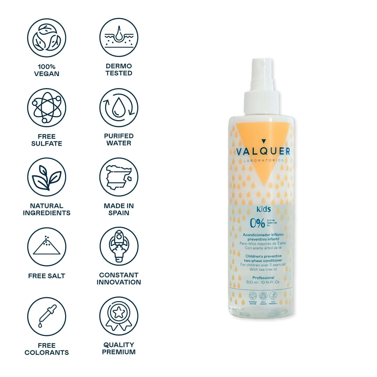 Acondicionador bifásico preventivo infantil - 300 ml - Montber Professional Brand