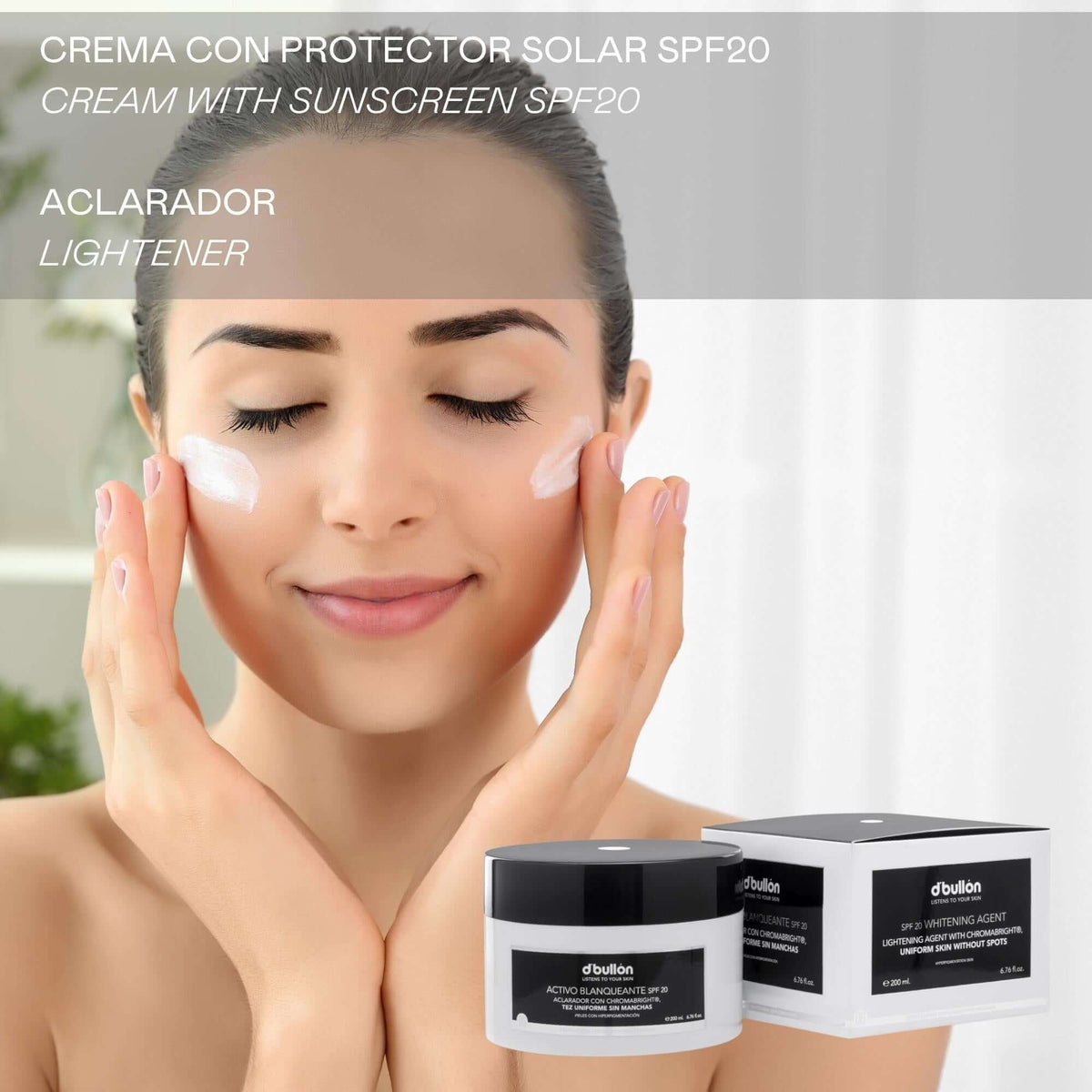 Activo facial blanqueante SPF 20 - 200 ml - Montber Professional Brand