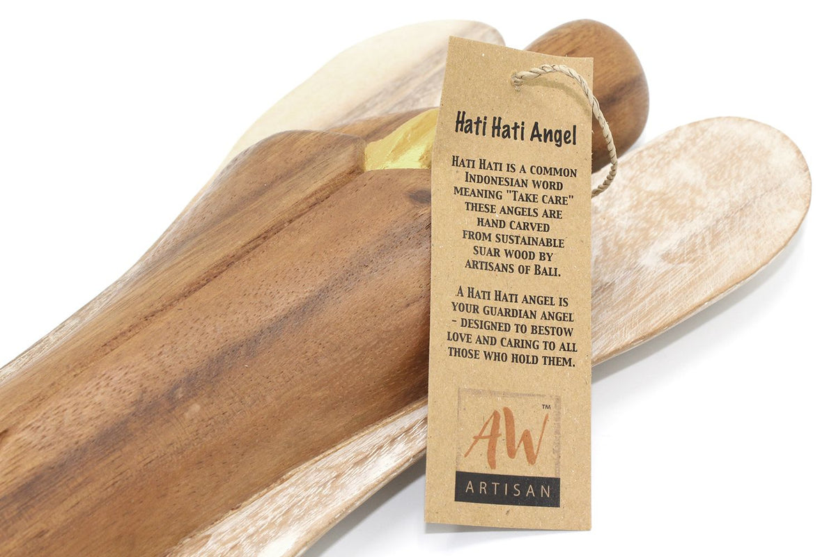 Ángel Hati-Hati tallado a mano 15 cm - Amor