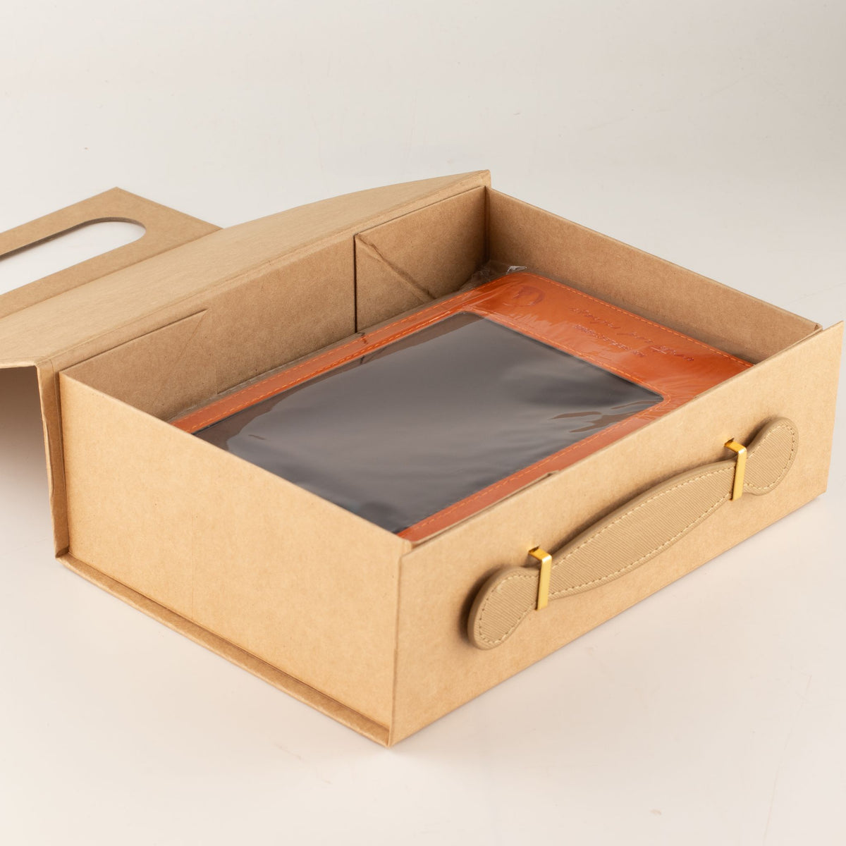 Caja cesta de regalo plegable - Kraft 24 x 18,2 x 8 cm
