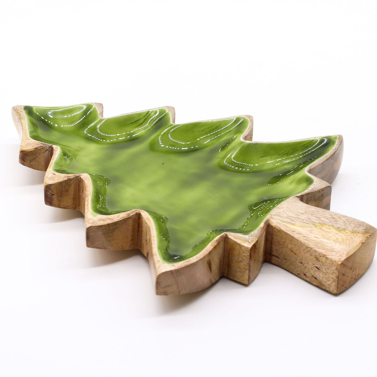 Cuenco de madera con forma de árbol 25 x 19 cm