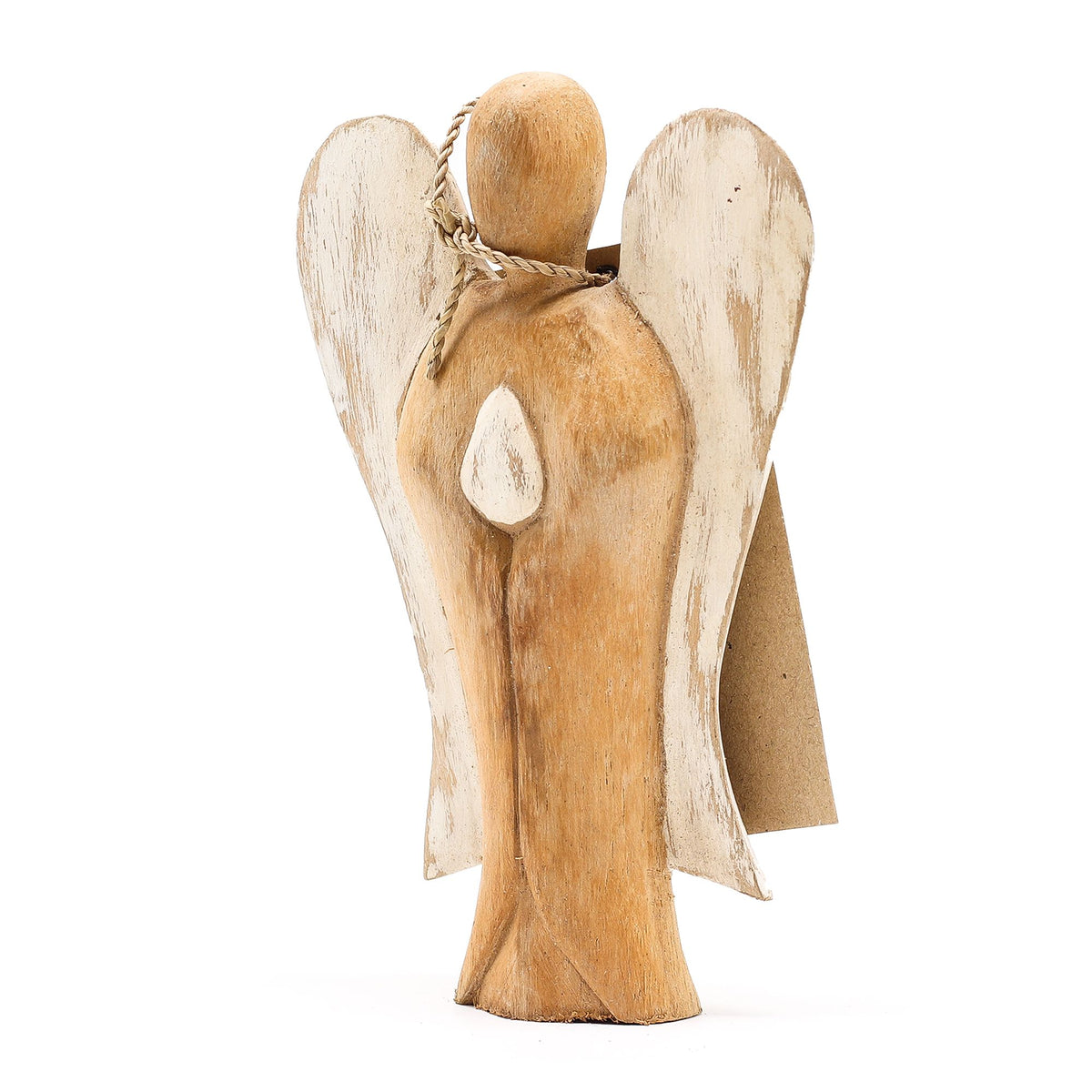 Ángel Hati-Hati tallado a mano 15 cm - Paz