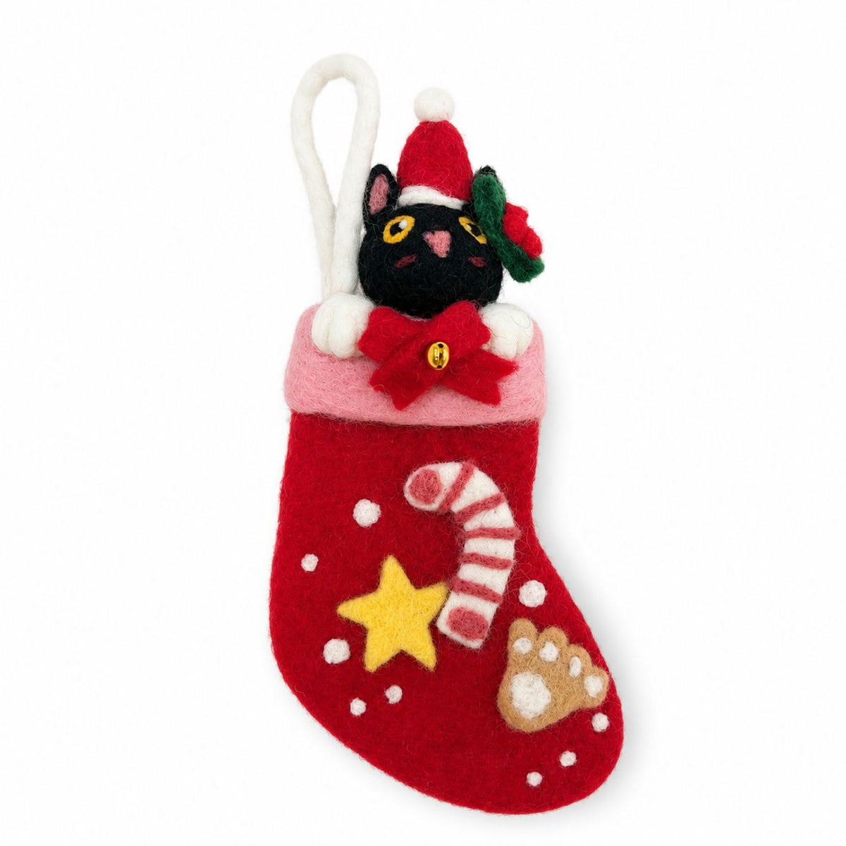 Calcetines navideños de fieltro para mascotas - Set de 6