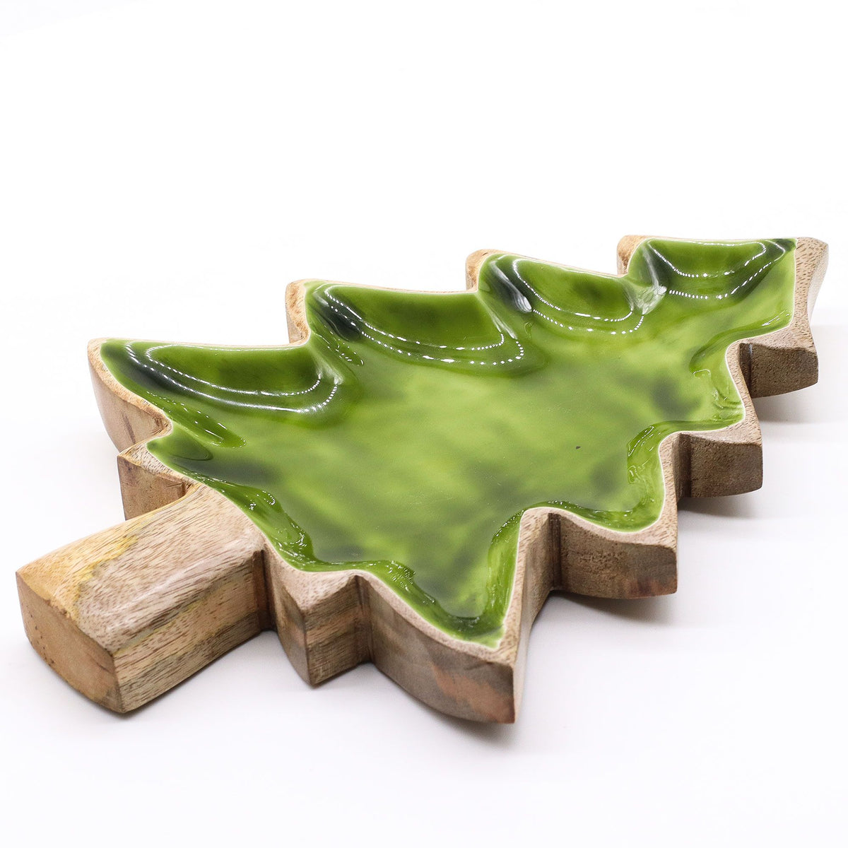 Cuenco de madera con forma de árbol 25 x 19 cm
