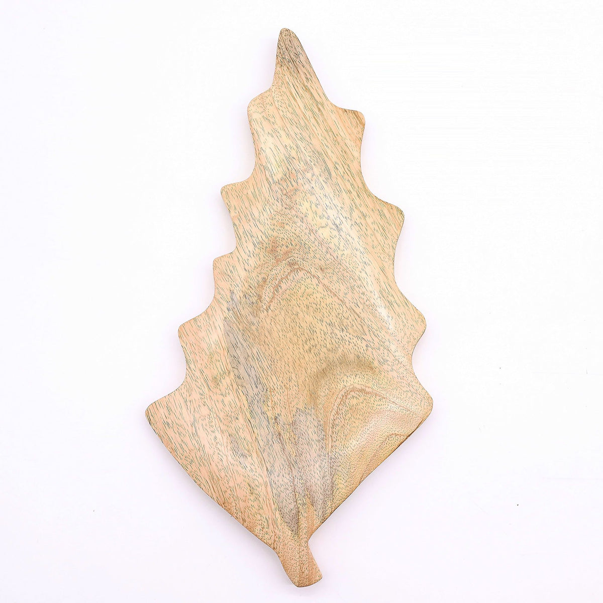 Cuenco de madera con forma de hoja 33 x 17 cm