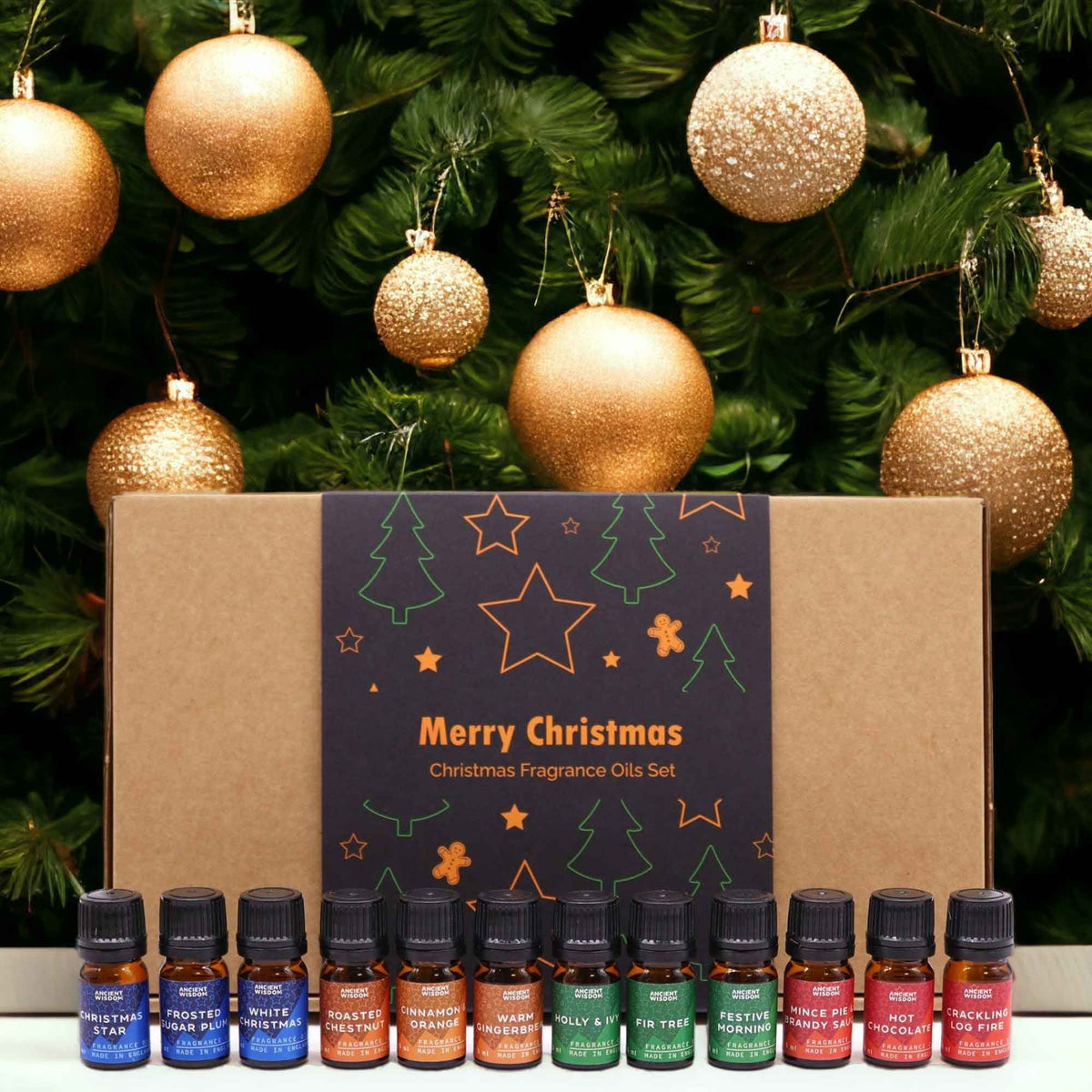 Set de 12 aceites de fragancia navideños Festive Delights