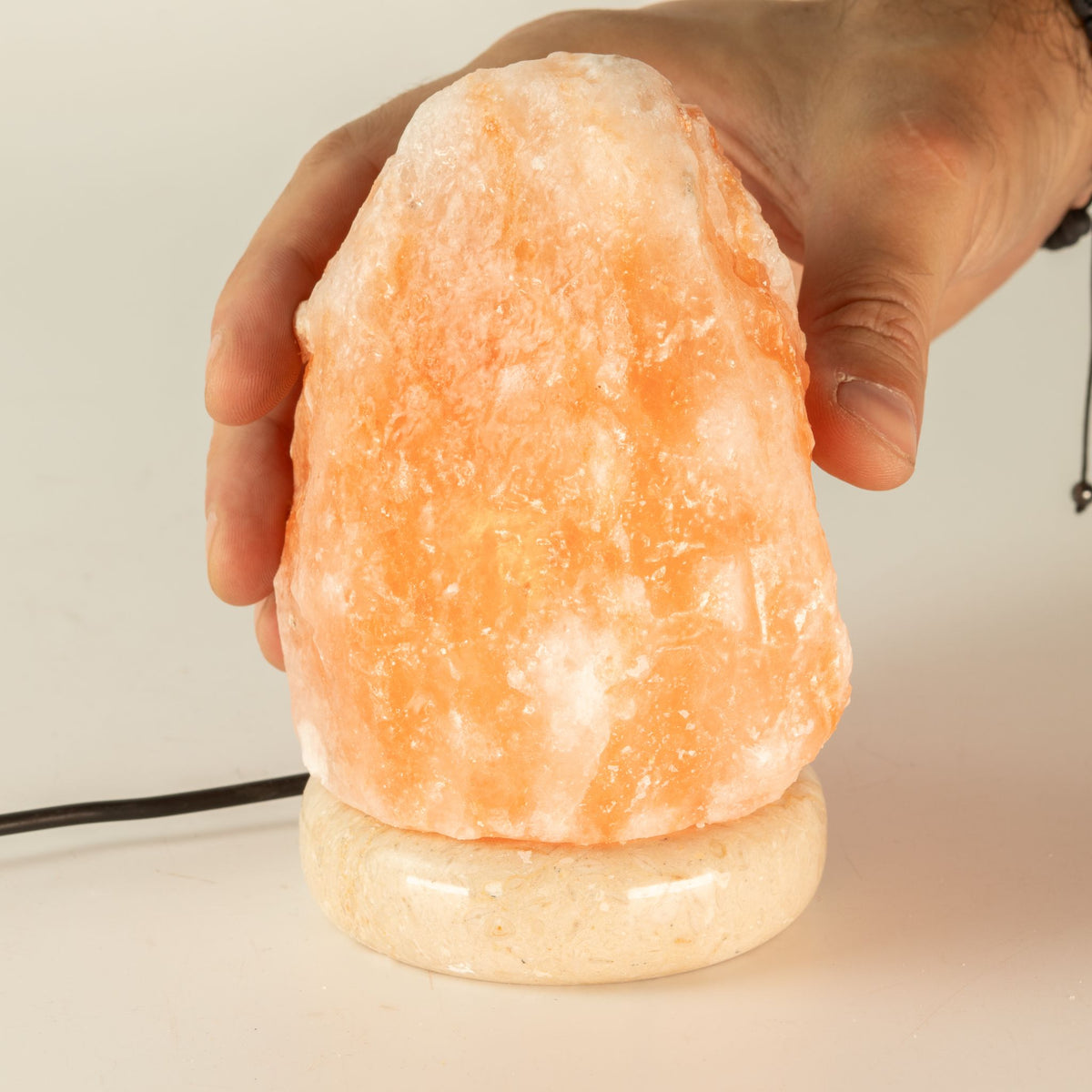 Lámpara de sal del Himalaya USB de 11,5 cm con luz de colores, foto 3