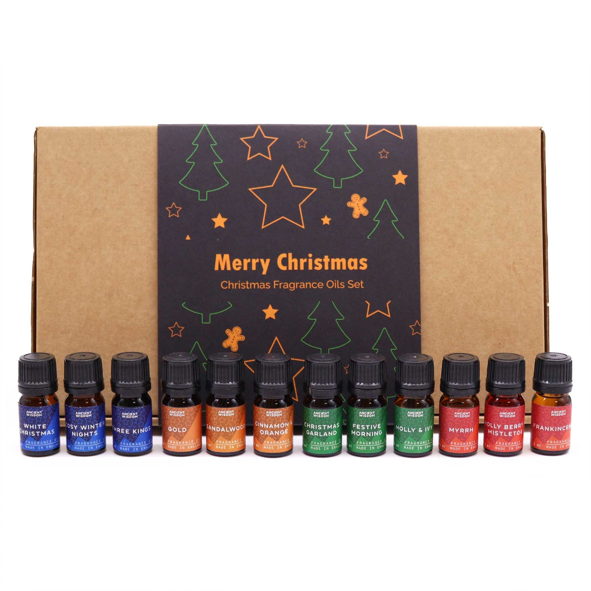 Set de 12 aceites de fragancia navideños en caja de regalo, foto 4