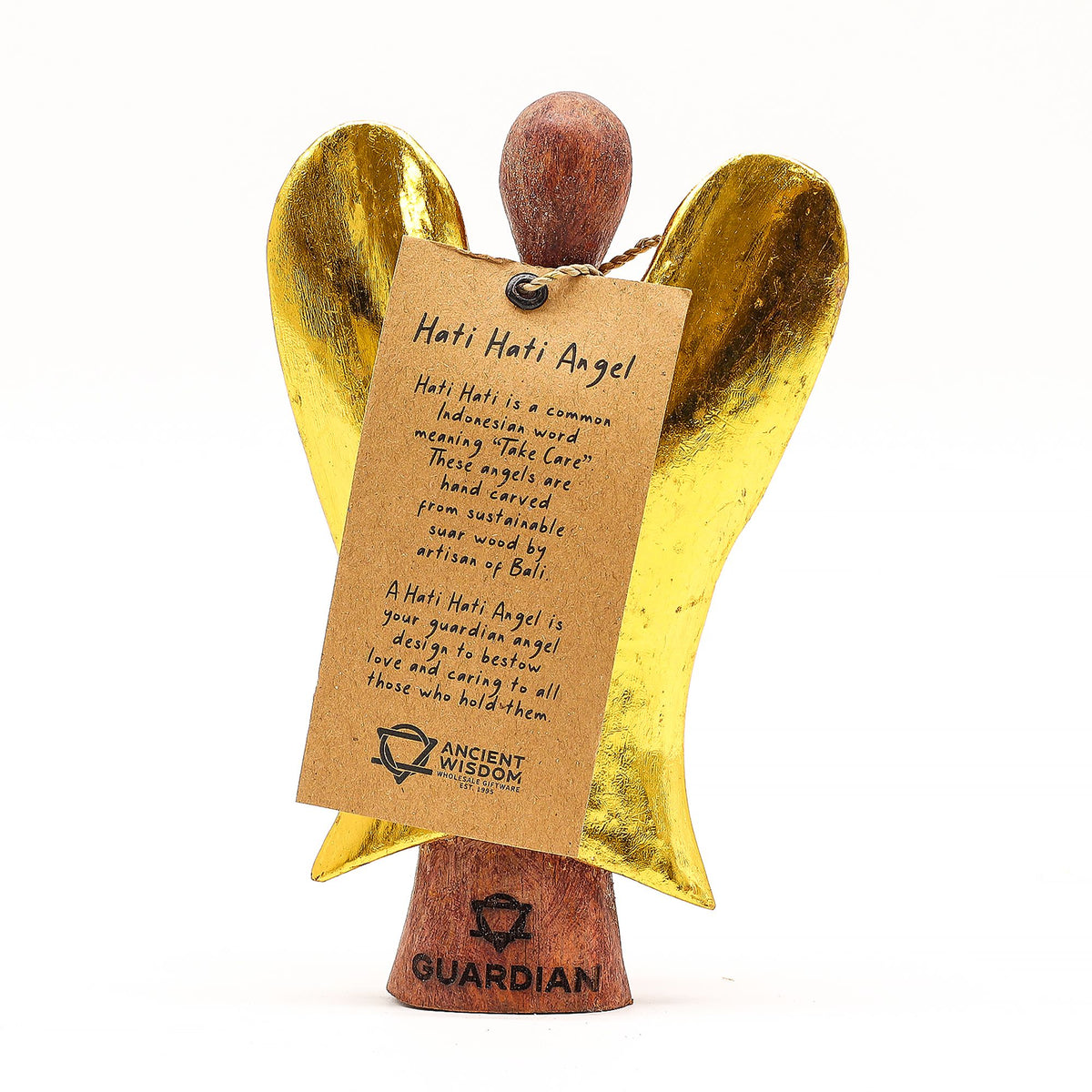 Ángel Hati-Hati tallado a mano 15 cm - Guarda