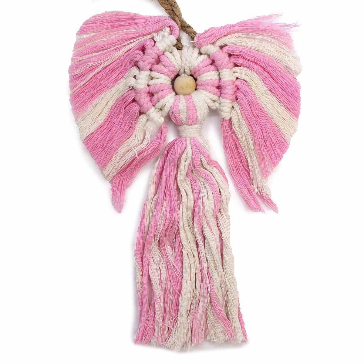 Ángel de macramé en caja de regalo - Guardián (niña)
