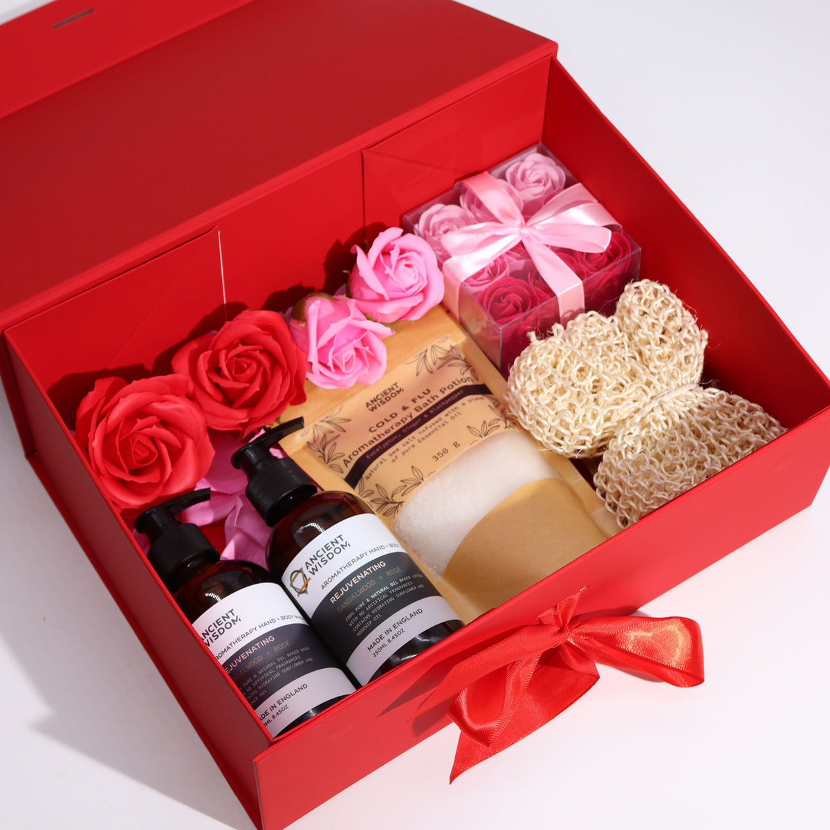 Caja de regalo plegable con lazo - Negra 33 x 25 x 12 cm