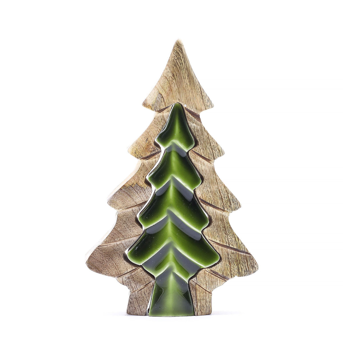 Decoración de madera - Árbol dentro de un árbol 15 x 10 cm