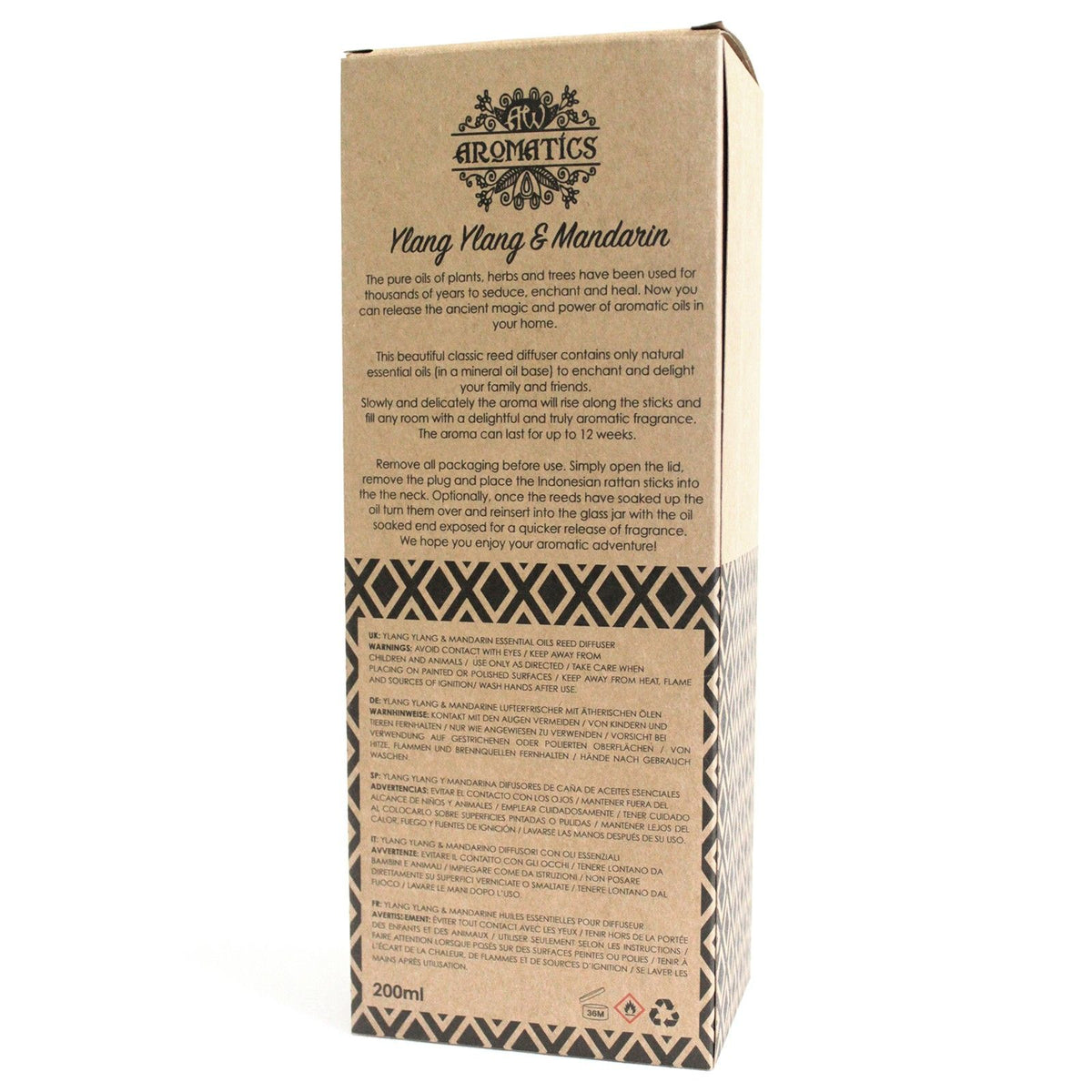 Difusor de Varres amb Olis Essencials - Ylang Ylang i Mandarina