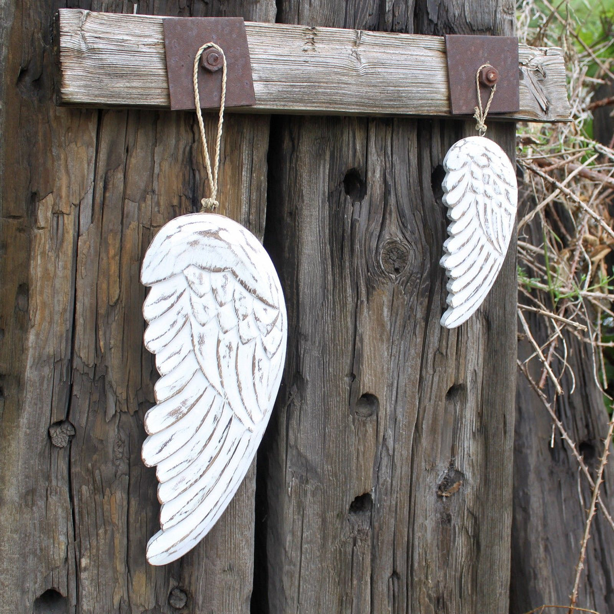 Ala de ángel de madera tallada 18 cm