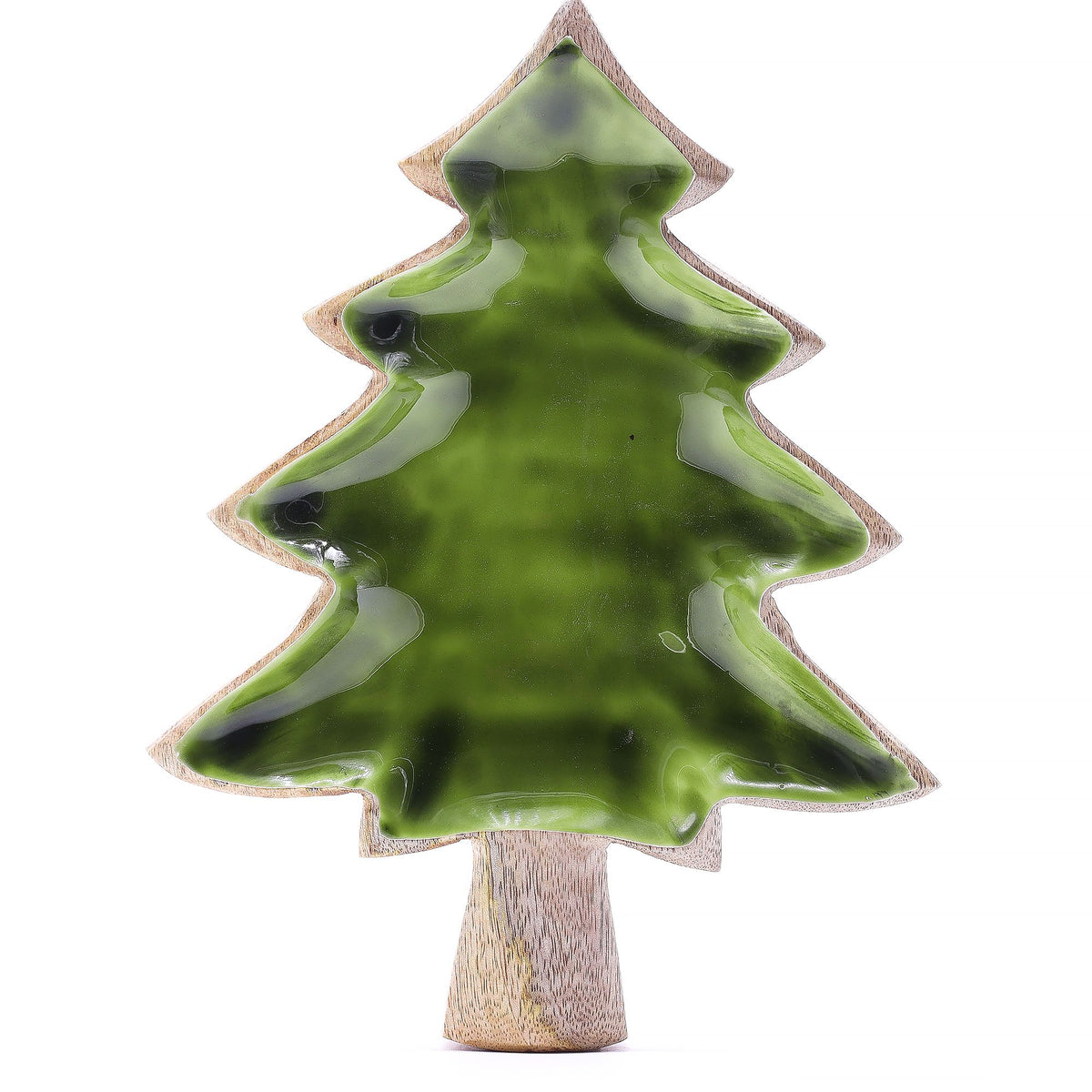 Cuenco de madera con forma de árbol 25 x 19 cm