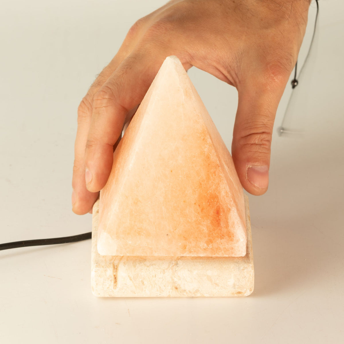 Lámpara de sal del Himalaya USB - 9 cm - luz de colores