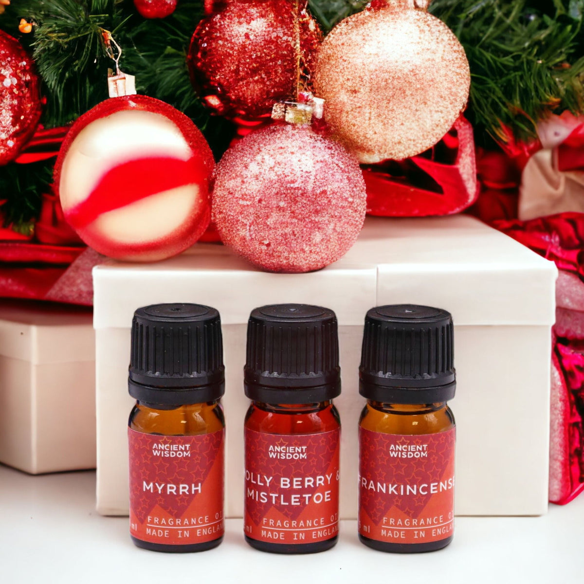 Set de 12 aceites de fragancia navideños en caja de regalo, foto 3