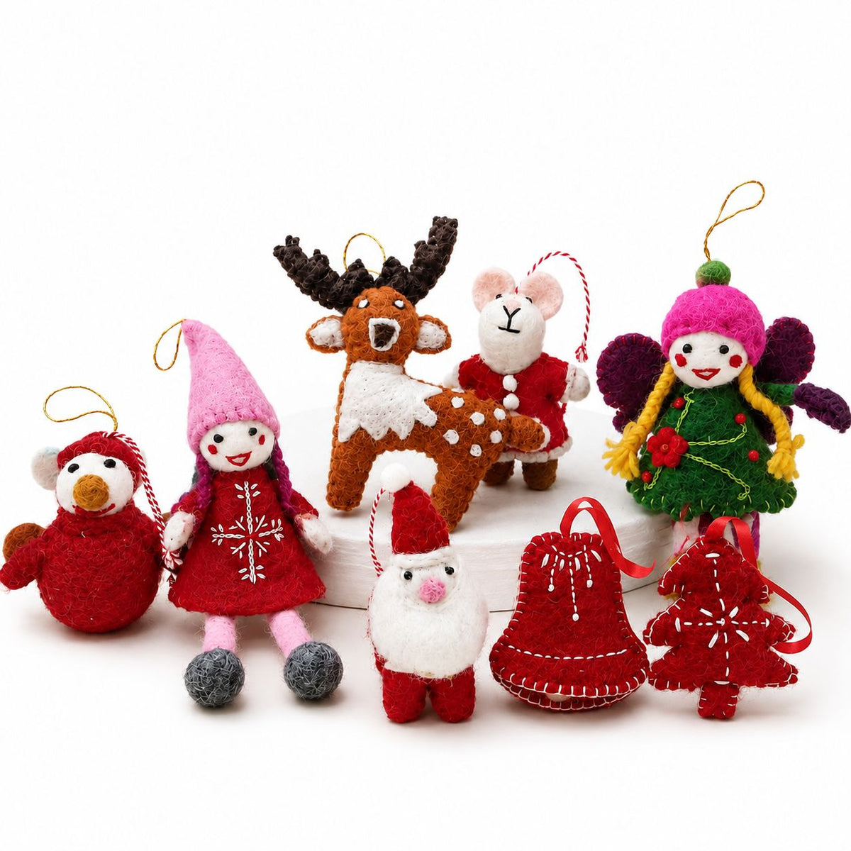 Colgantes de fieltro para bolso - Navideños (selección mixta)