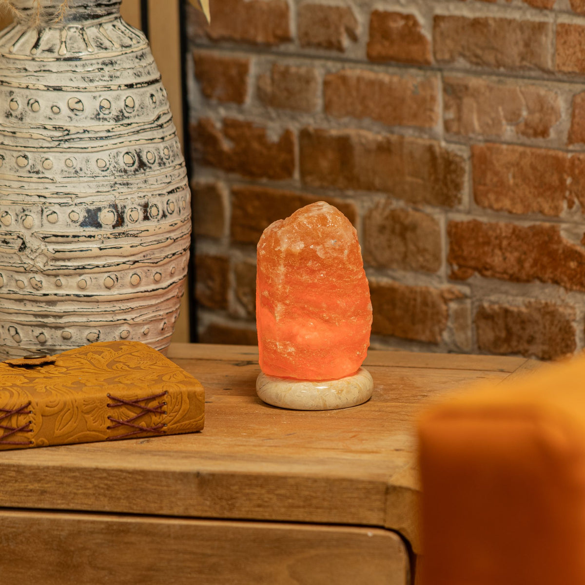 Lámpara de sal del Himalaya USB - 11,5 cm