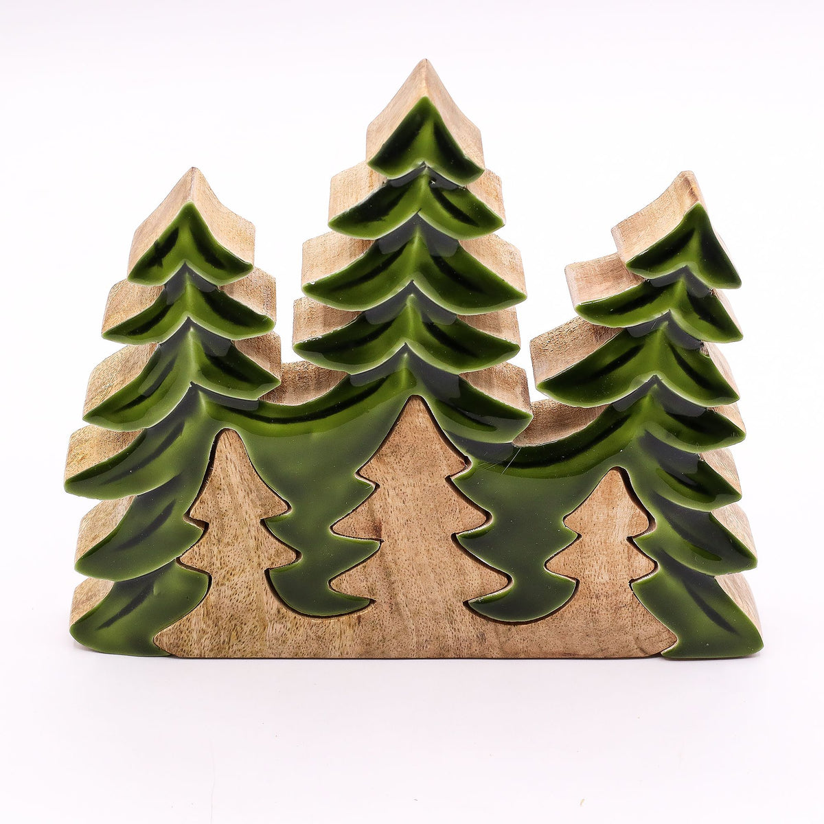 Decoración de madera 3D - Tres árboles 20 x 23 cm