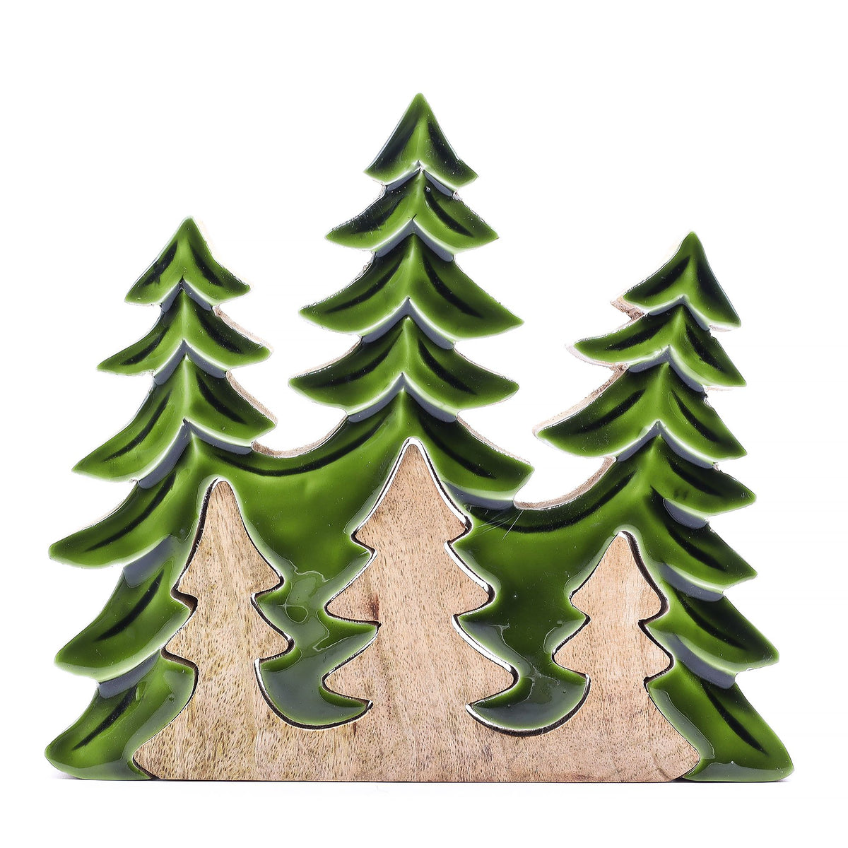 Decoración de madera 3D - Tres árboles 20 x 23 cm