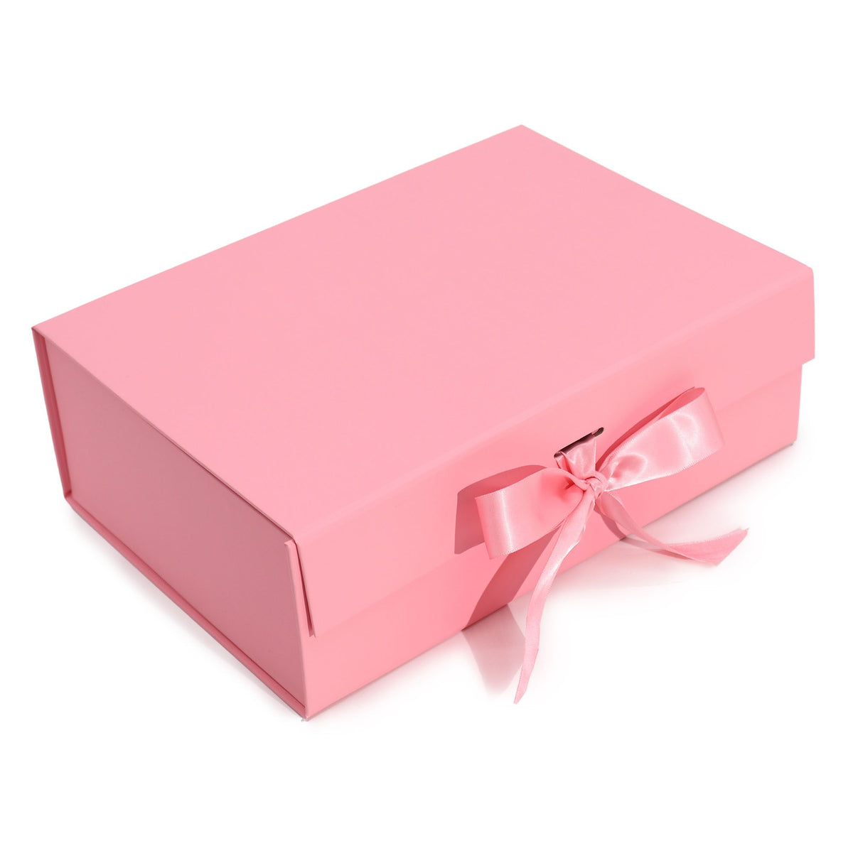 Caja de regalo plegable con lazo - Rosa 28,2 x 20,2 x 9,2 cm