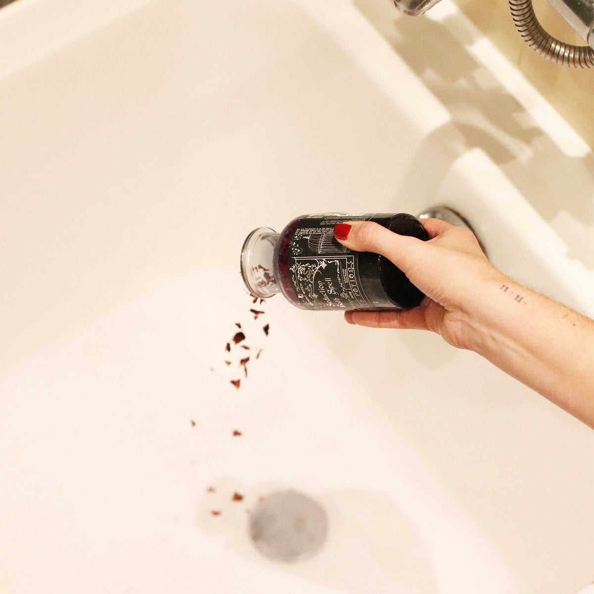 Poción de baño Seducción en frasco de vidrio con amuleto de amatista, foto 7