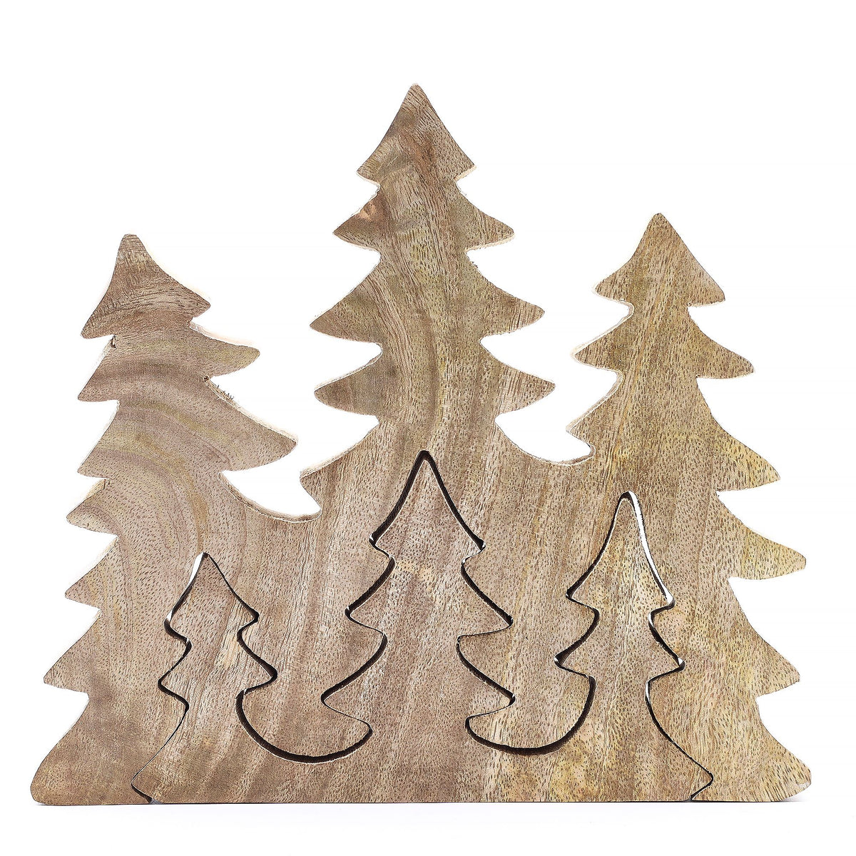 Decoración de madera 3D - Tres árboles 20 x 23 cm