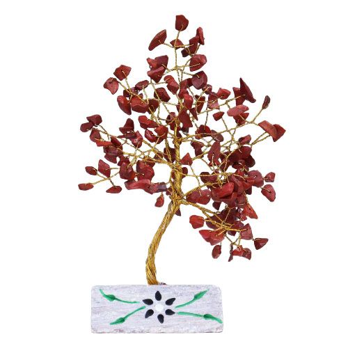 Árbol de gemas indio de jaspe rojo con 160 piedras, foto 2