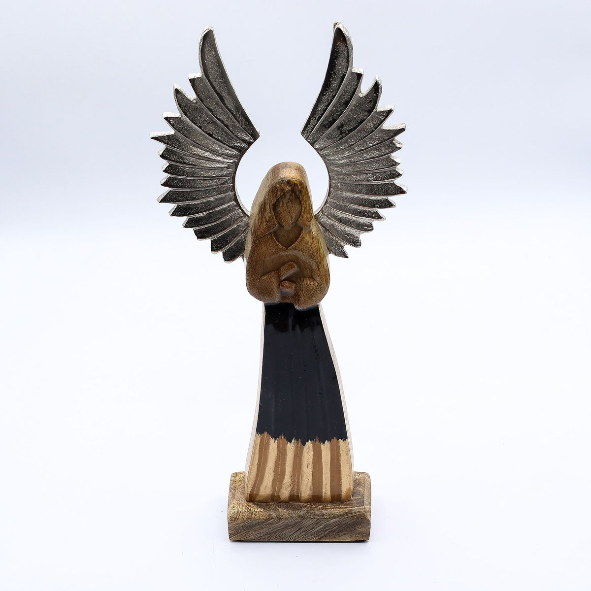 Ángel guardián de madera de mango 40 cm