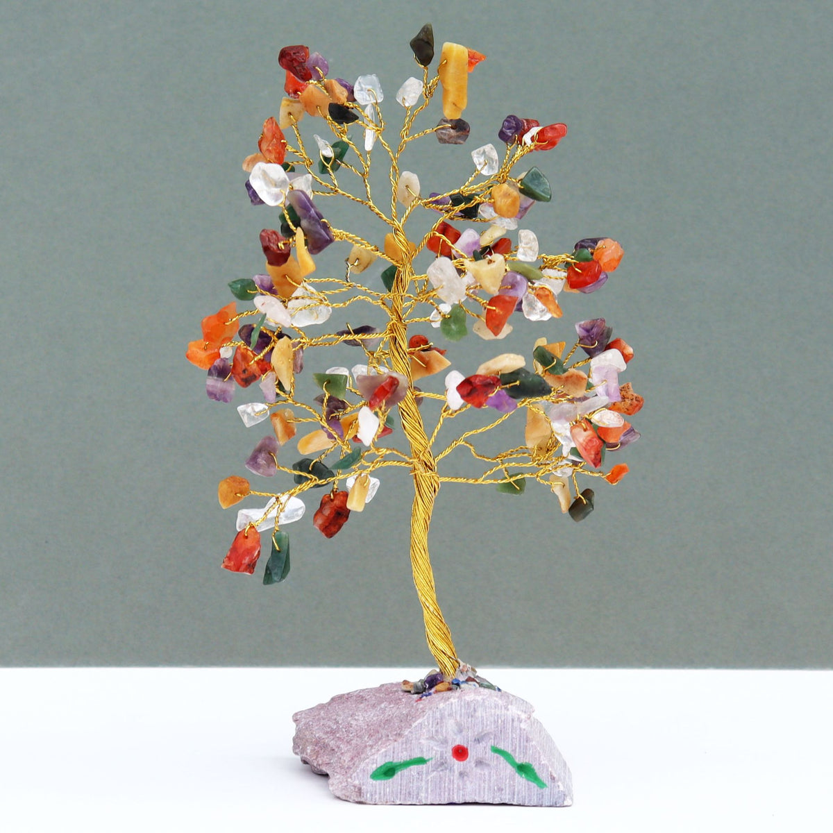 Árbol de gemas indio multigema con 160 piedras