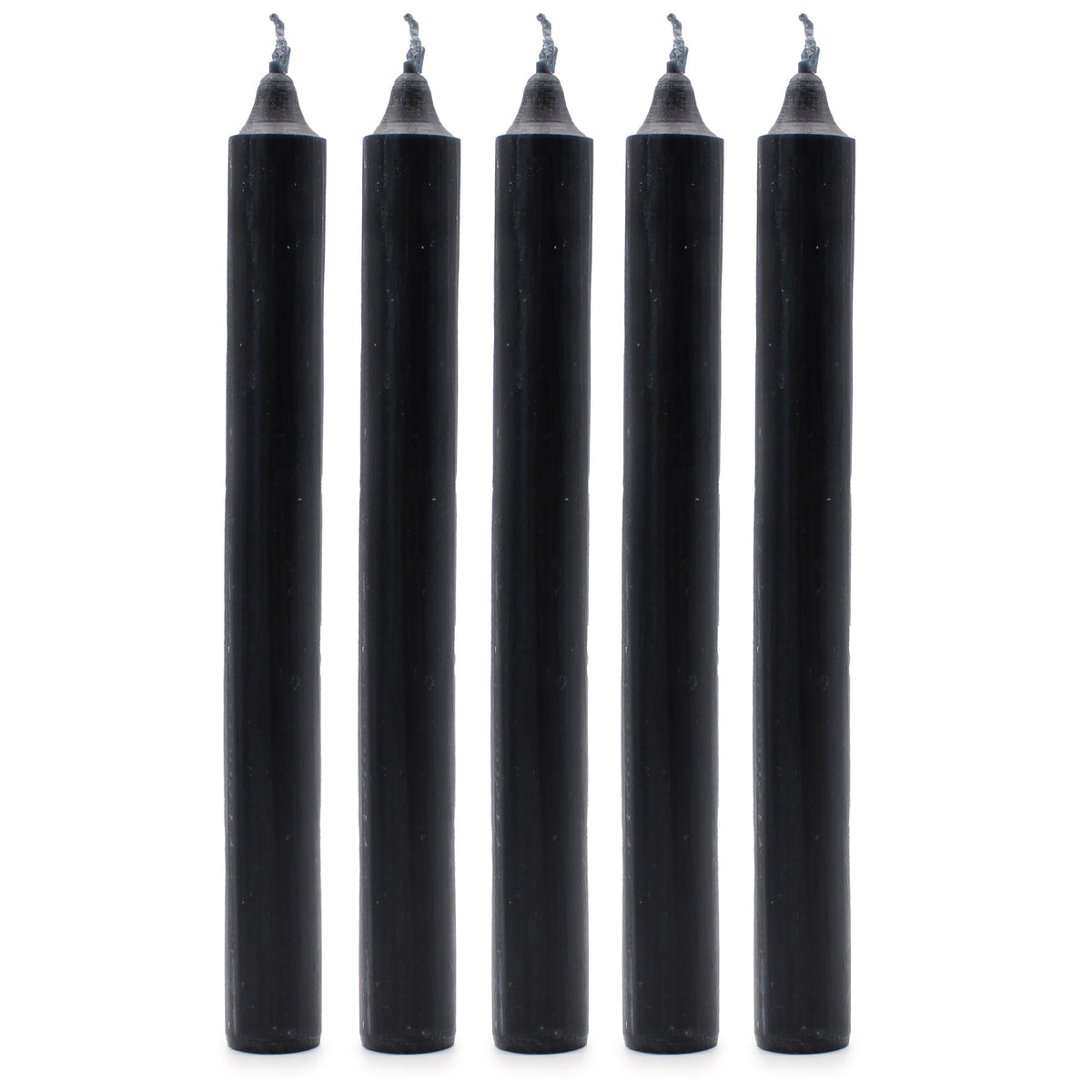 Espelmes a Granel de Color Sòlid - Negre Rústic - Paquet de 10