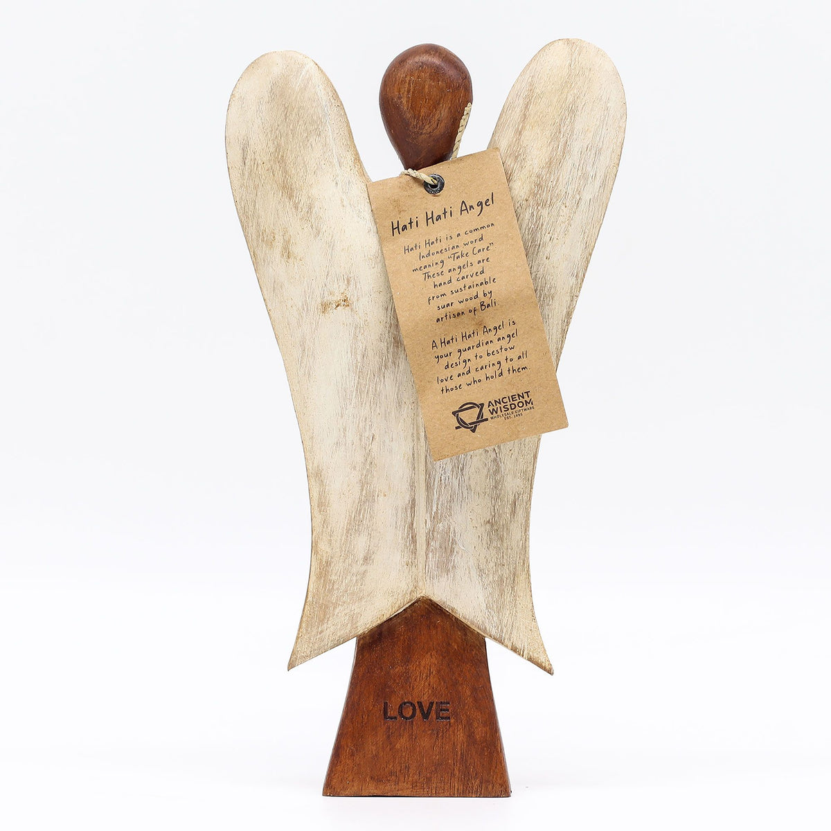 Ángel Hati-Hati tallado a mano 25 cm - Amor