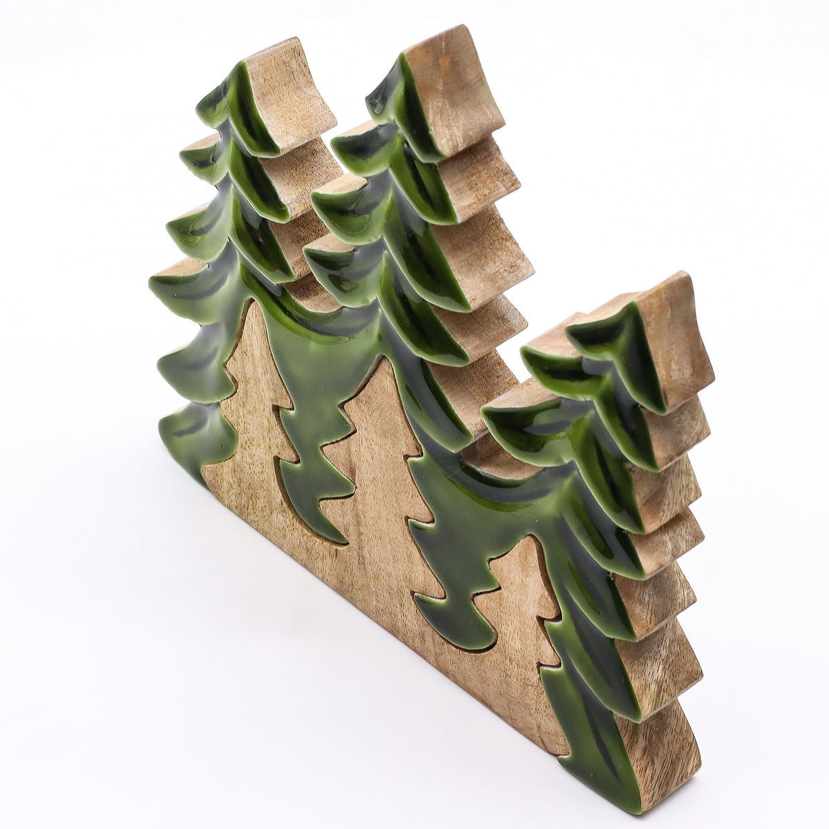 Decoración de madera 3D - Tres árboles 20 x 23 cm