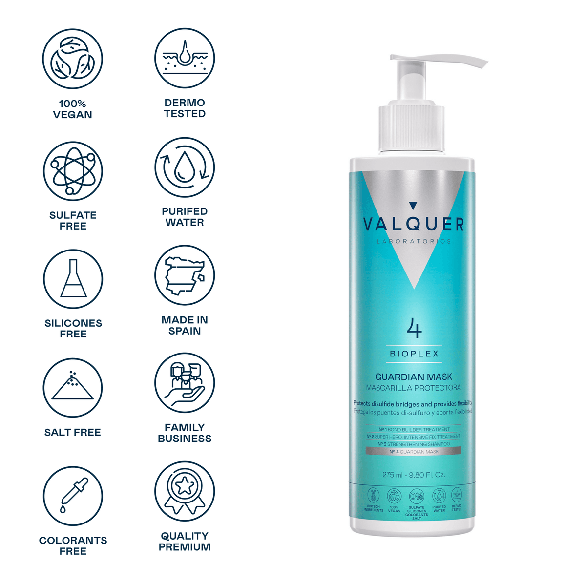 Bioplex Nº4 - Mascarilla Capilar Protectora - 275 ml - Montber Professional Brand