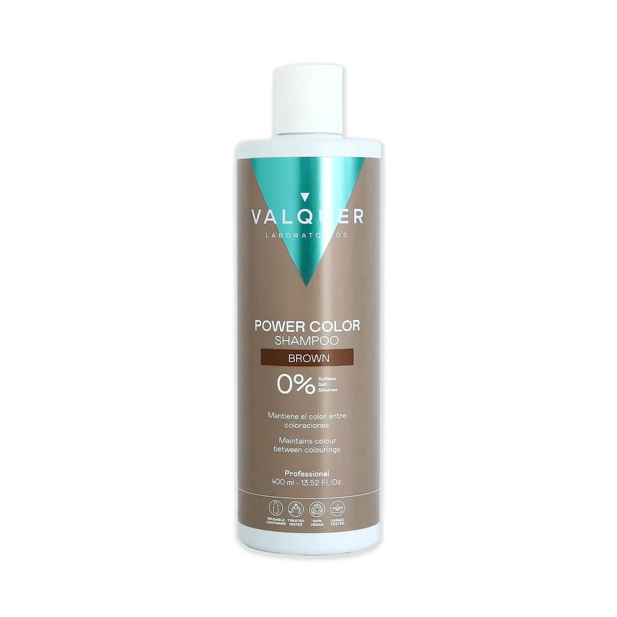 Champú color Castaño - Power Color - 400 ml - Montber Professional Brand