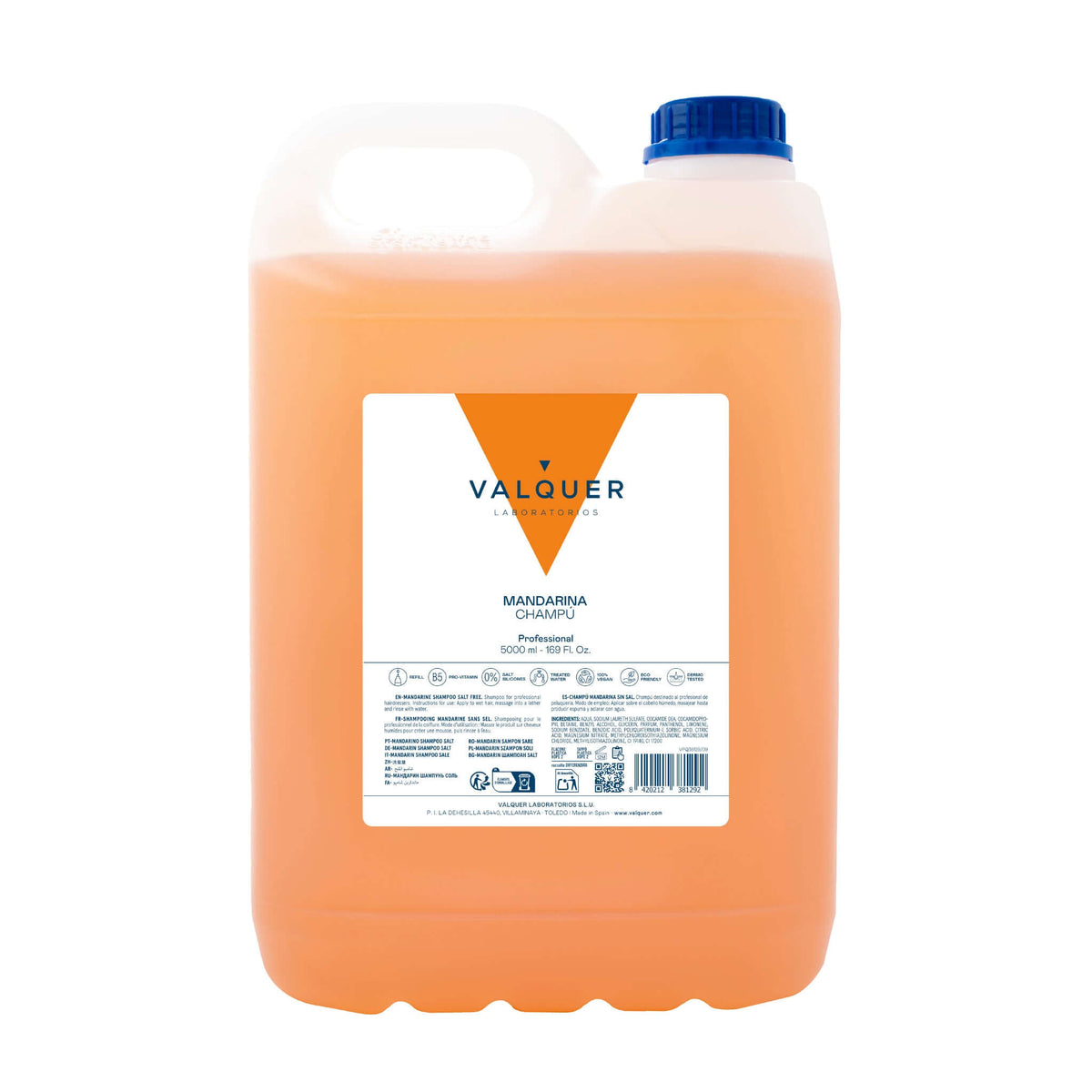 Champú mandarina sin sal - 5000 ml - Montber Professional Brand