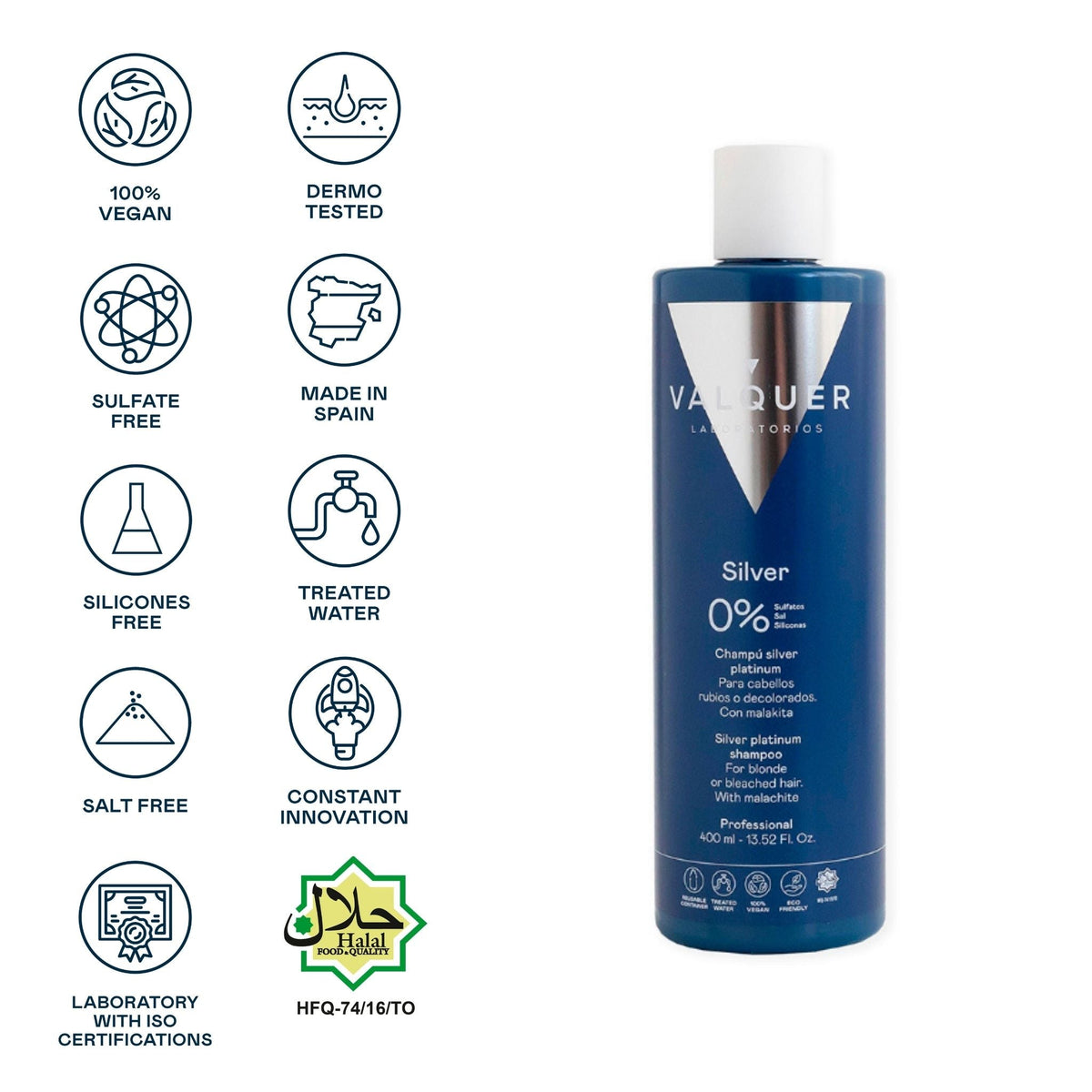 Champú Matizador 0% sin sulfatos - Silver Platinum - Montber Professional Brand
