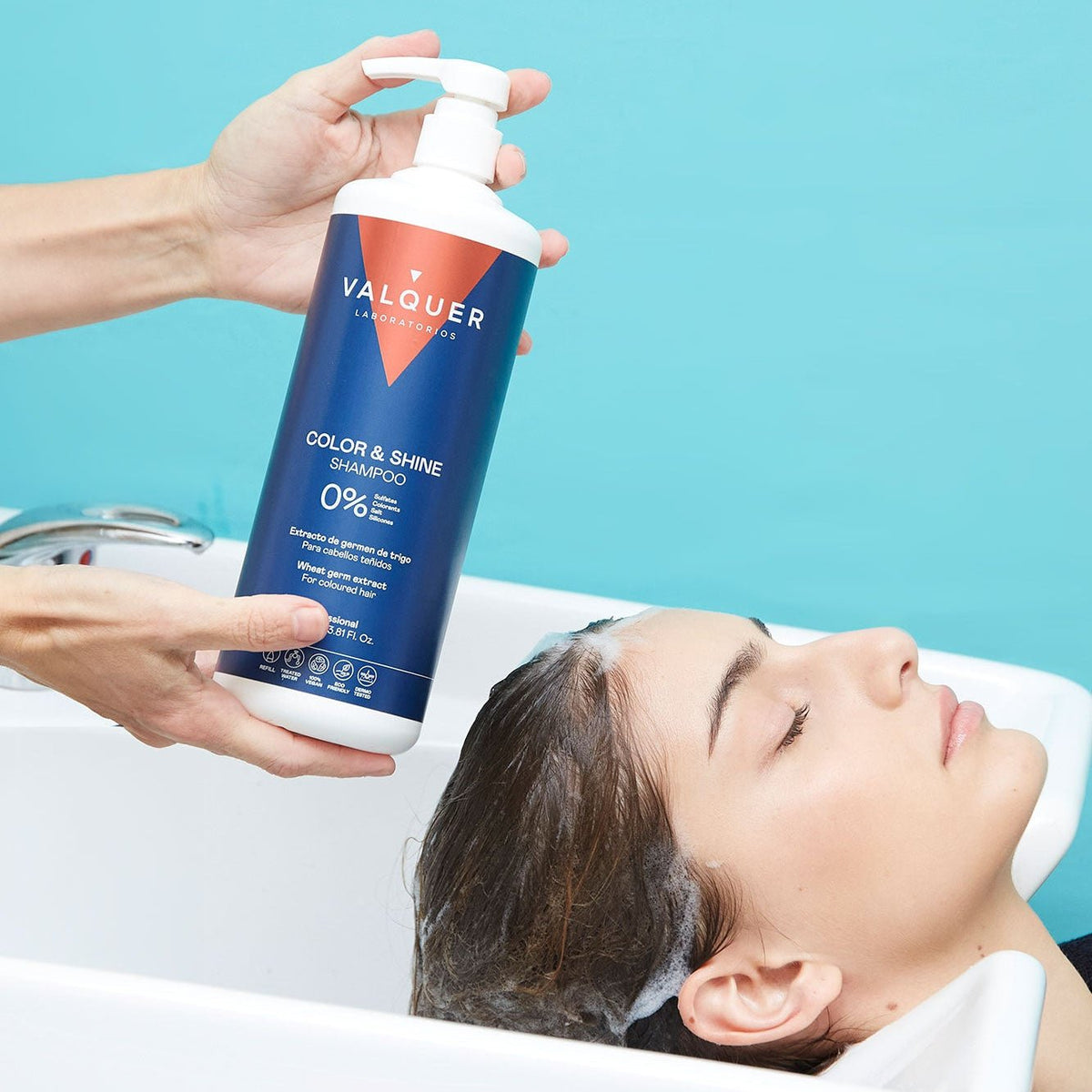 Champú para cabellos teñidos - 0% sin sulfatos potenciador del color y brillo - Montber Professional Brand