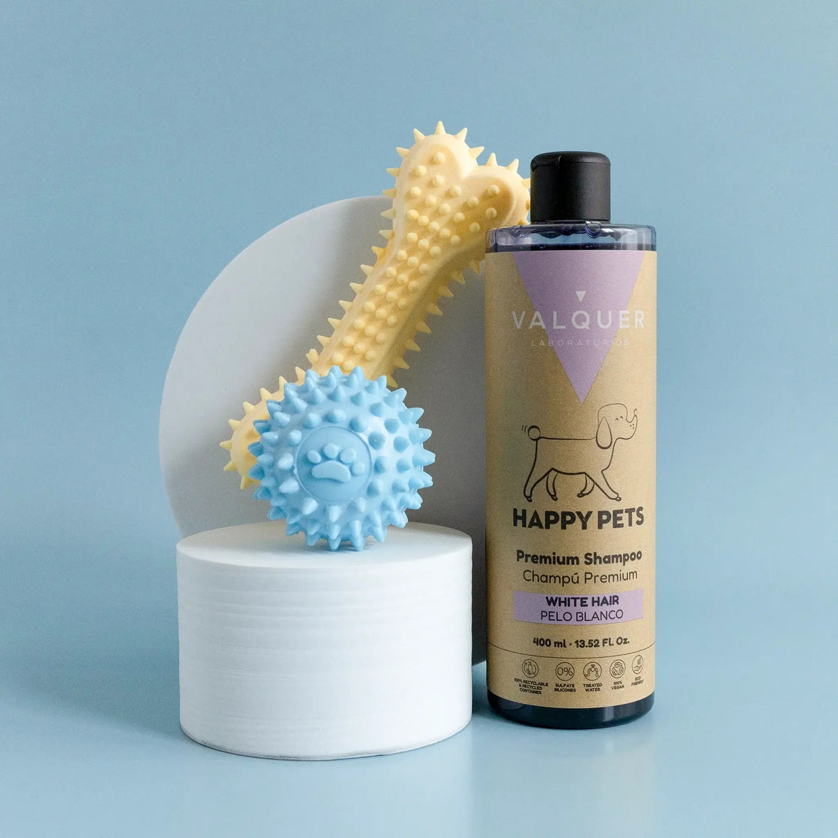 Champú Premium para Mascotas de Pelo Blanco - 400 ml - Montber Professional Brand
