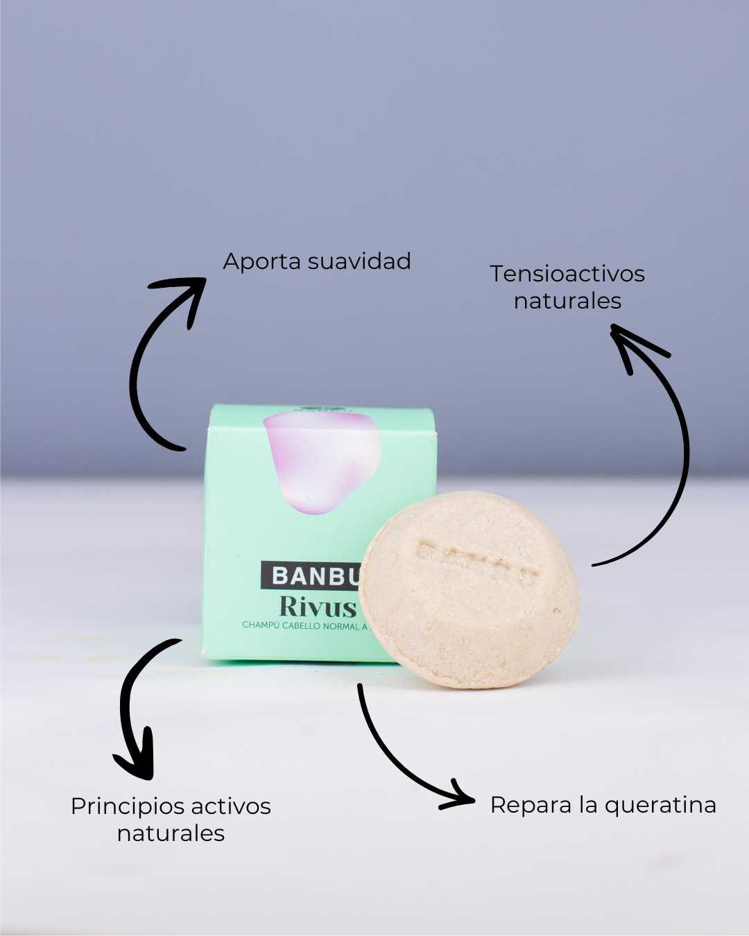 Champú Sólido ECO Hidratante Cabello Normal y Seco RIVUS - Montber Professional Brand