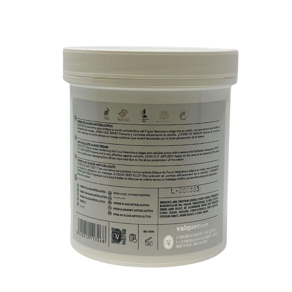 Crema corporal de alga anticelulítica - Montber Professional Brand