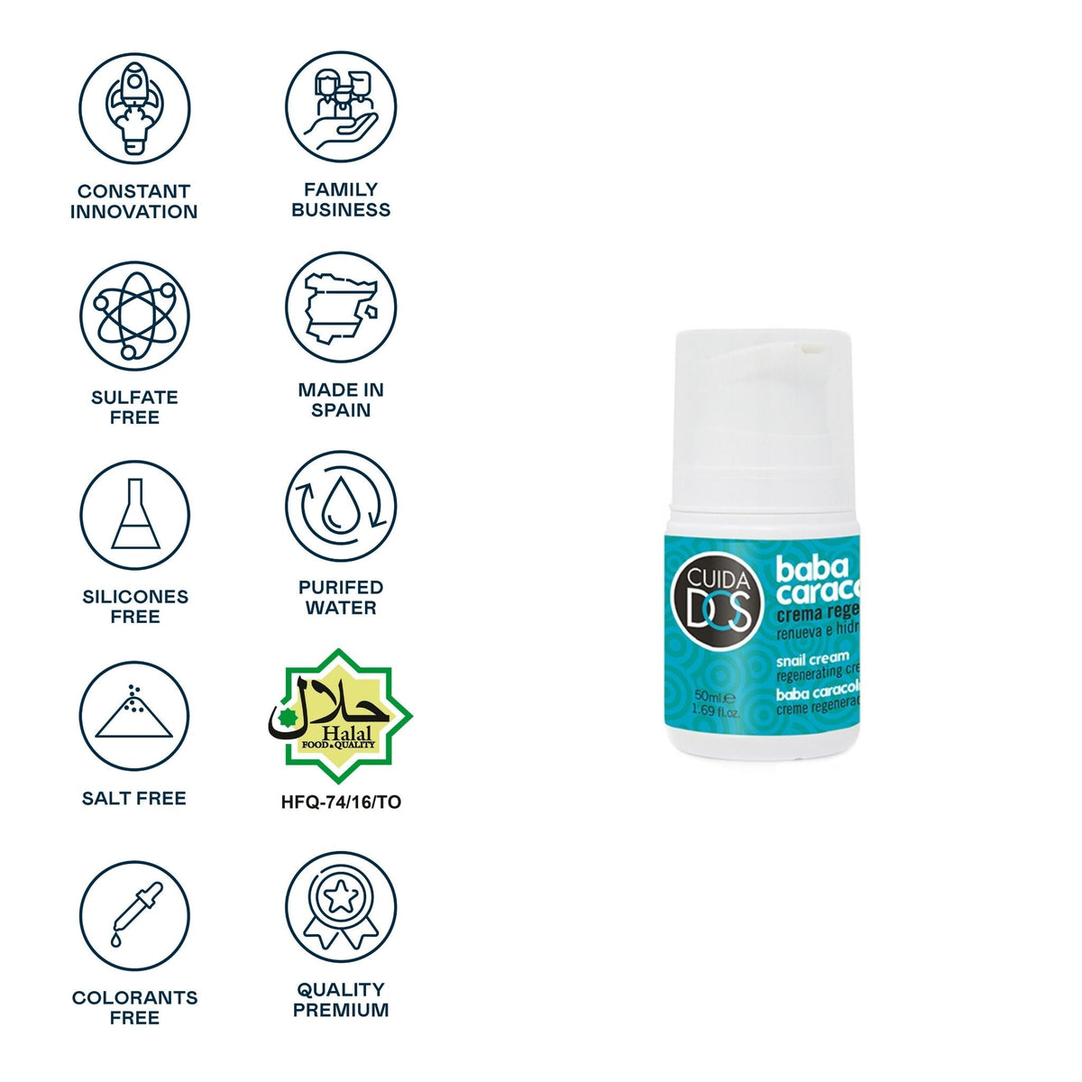 Crema de Baba Caracol - 50 ml - Montber Professional Brand