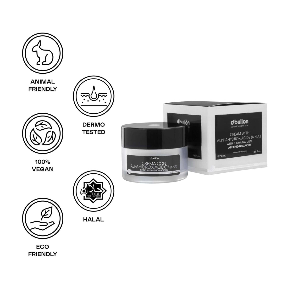 Crema facial con alfahidroxiácidos (AHA) - 50 ml - Montber Professional Brand
