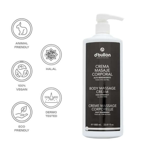 Crema masaje corporal - 1000 ml - Montber Professional Brand