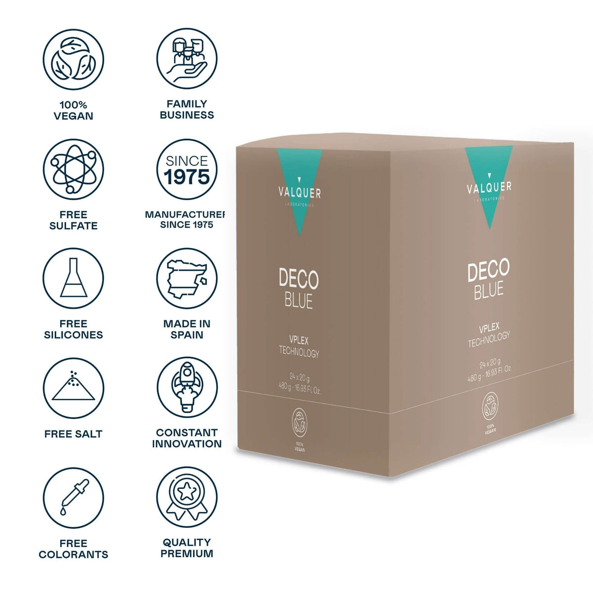 Decoblue Vplex Tecnology Polvos decolorantes - Montber Professional Brand