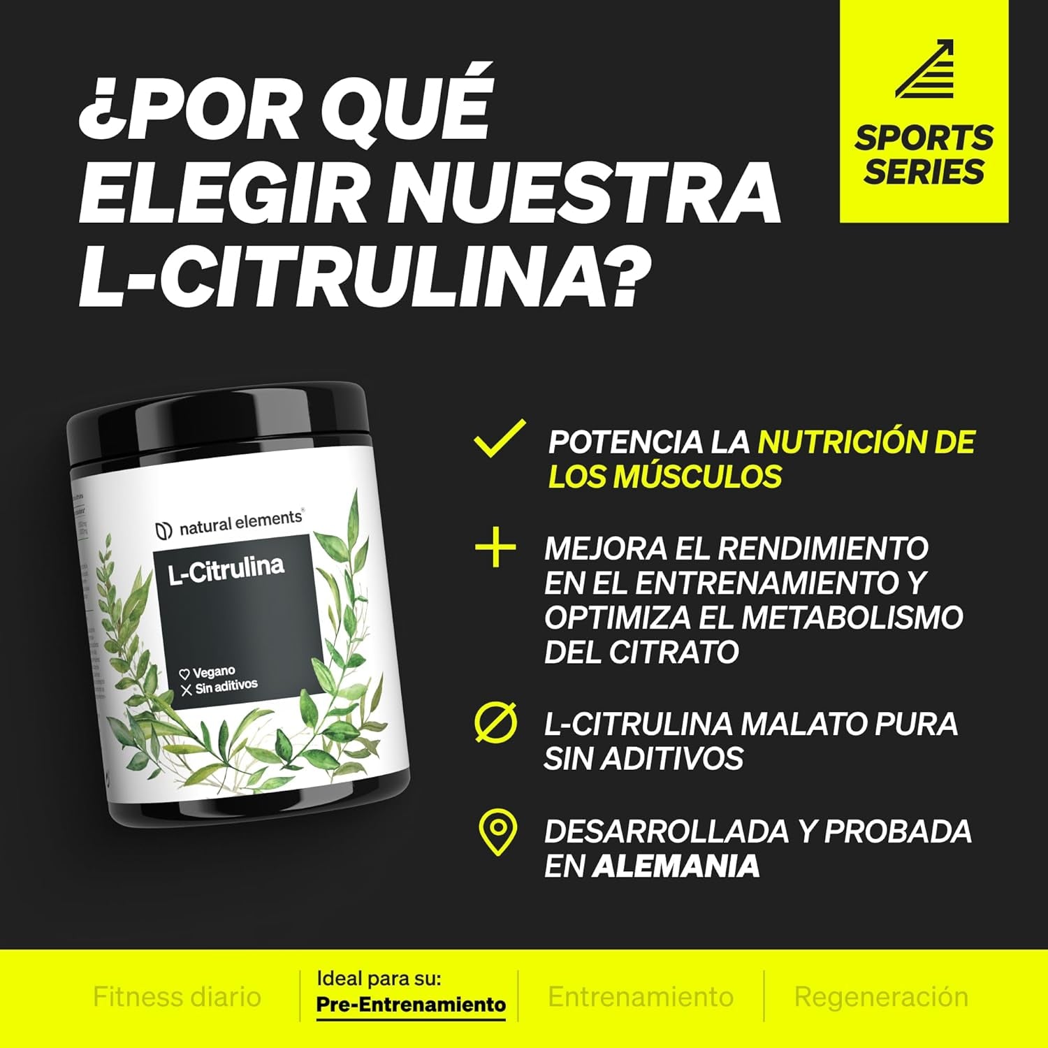 L-Citrulina Malato en Polvo: Aumenta tu Energía al Entrenar - Montber Professional Brand